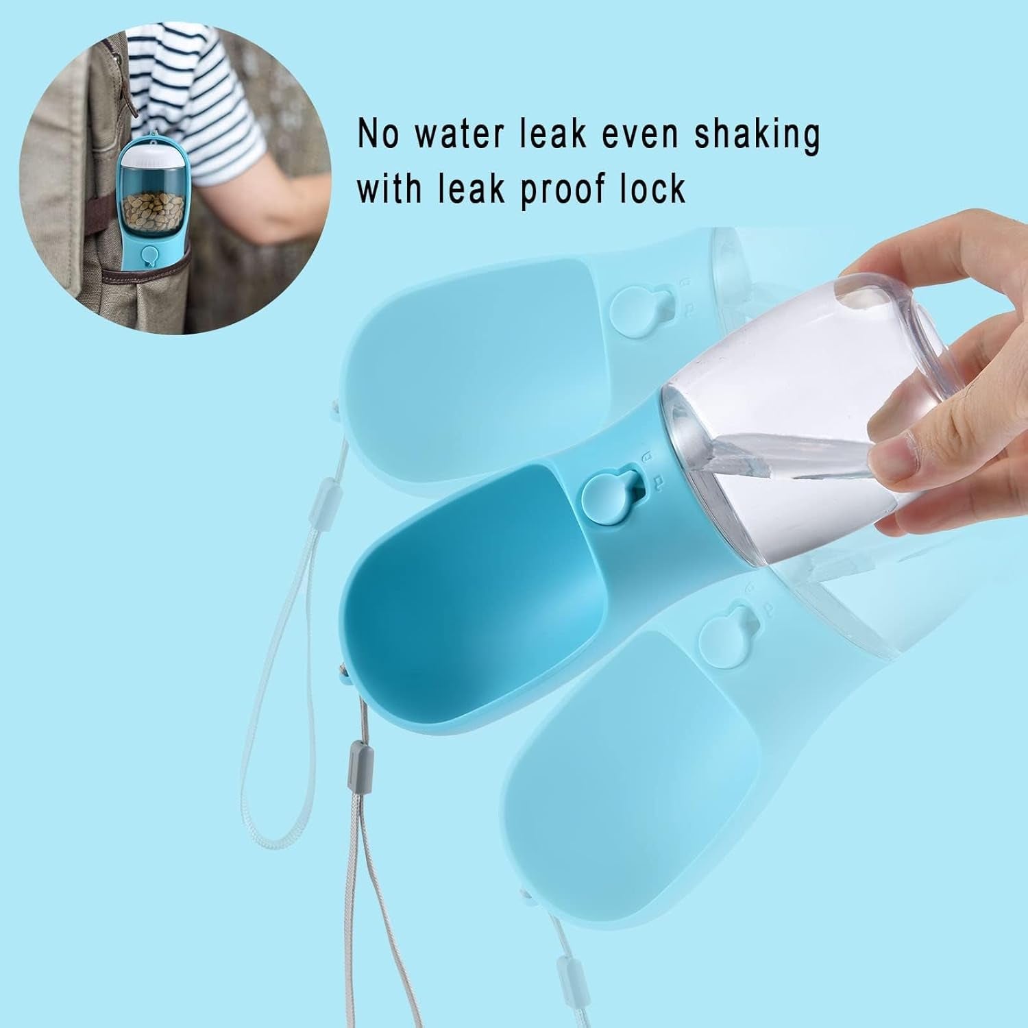 Dog Water Bottle and Food Container