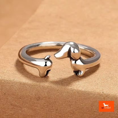 Adjustable Silver Teckel Ring 