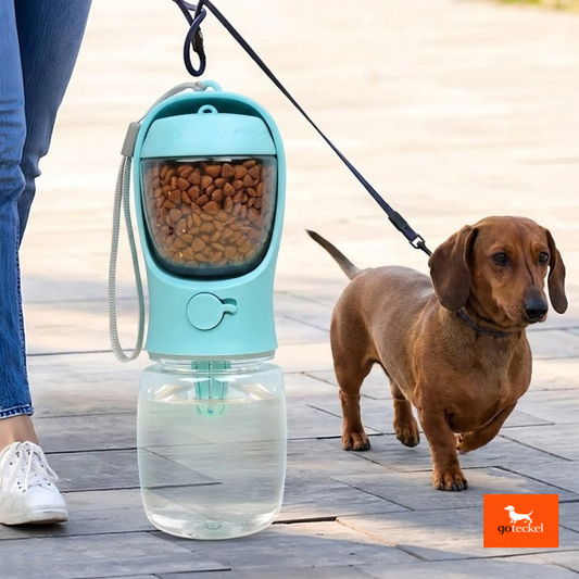 Portable Dog Bottle with Food and Water Storage