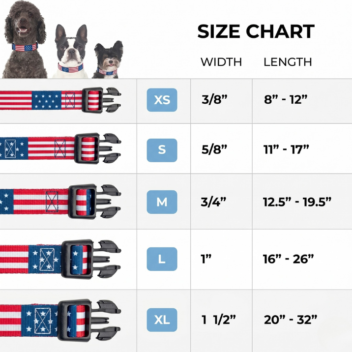 American Flag Dog Collar 