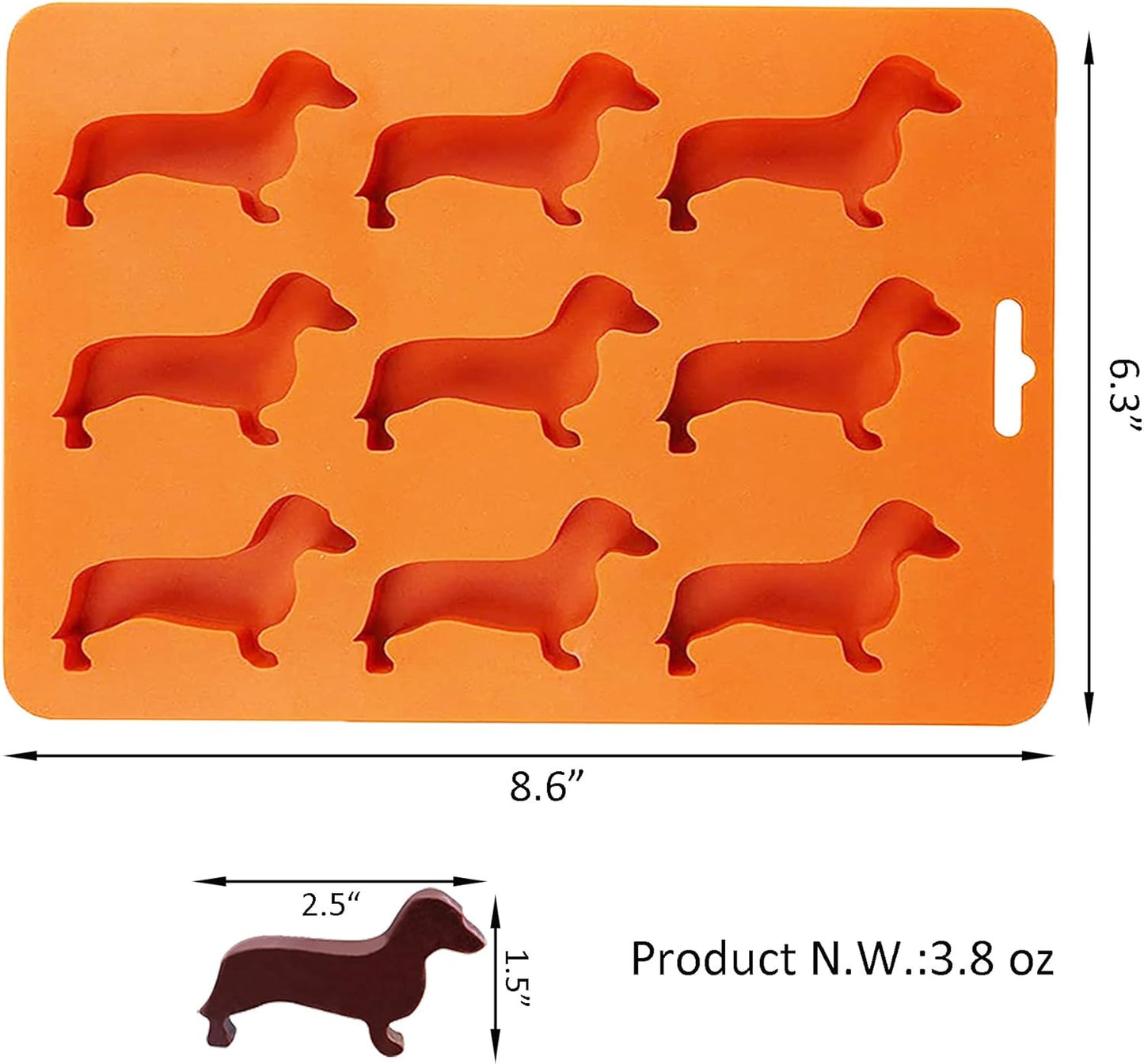 Teckel Shaped Silicone Ice Cube Molds