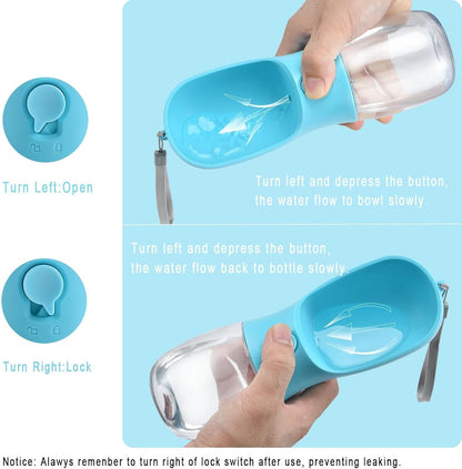 Dog Water Bottle and Food Container